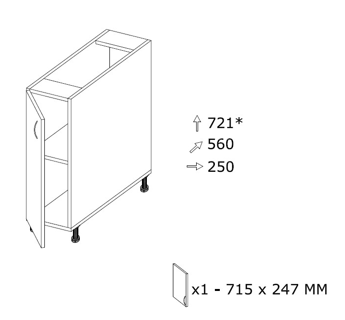 Alakaappi S25 L 250 x K 721 Alakaappi S25 L 250 x K 721